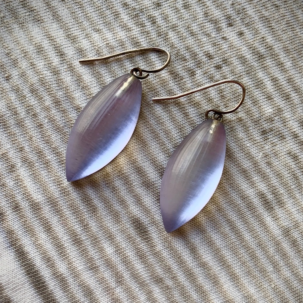 Alexis Bittar Simple Lavender Lucite Earrings